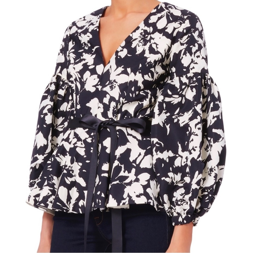 Alexis Sienna Floral Belted Peplum Blouse - Picture 2 of 5